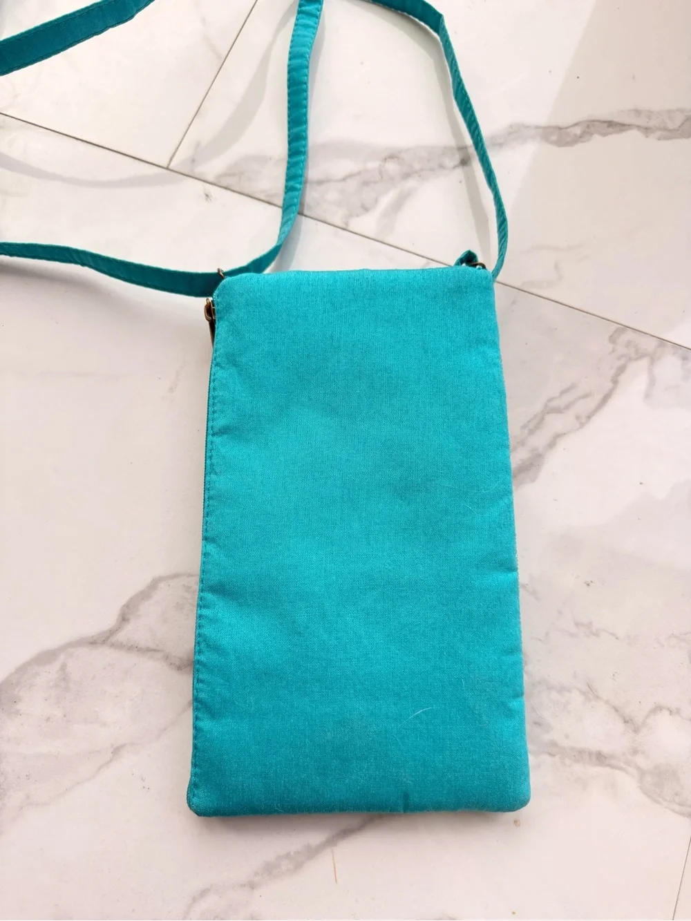Bamboo Trading Company Rising Sun Beaded Crossbody Phone Bag‎ Turquoise Beach